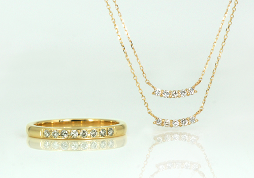 1つのリングのダイヤモンドを3つのアイテムにリフォームされました