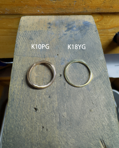 金の高騰によりK10の制作が増えてきています。