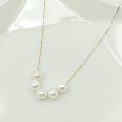 あこやベビーパールのシンプルネックレス